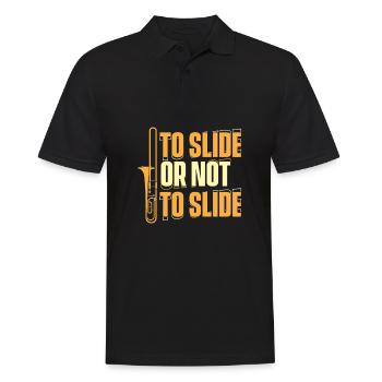 Trombone - Men's Polo Shirt - black - Front - Kai (181cm)