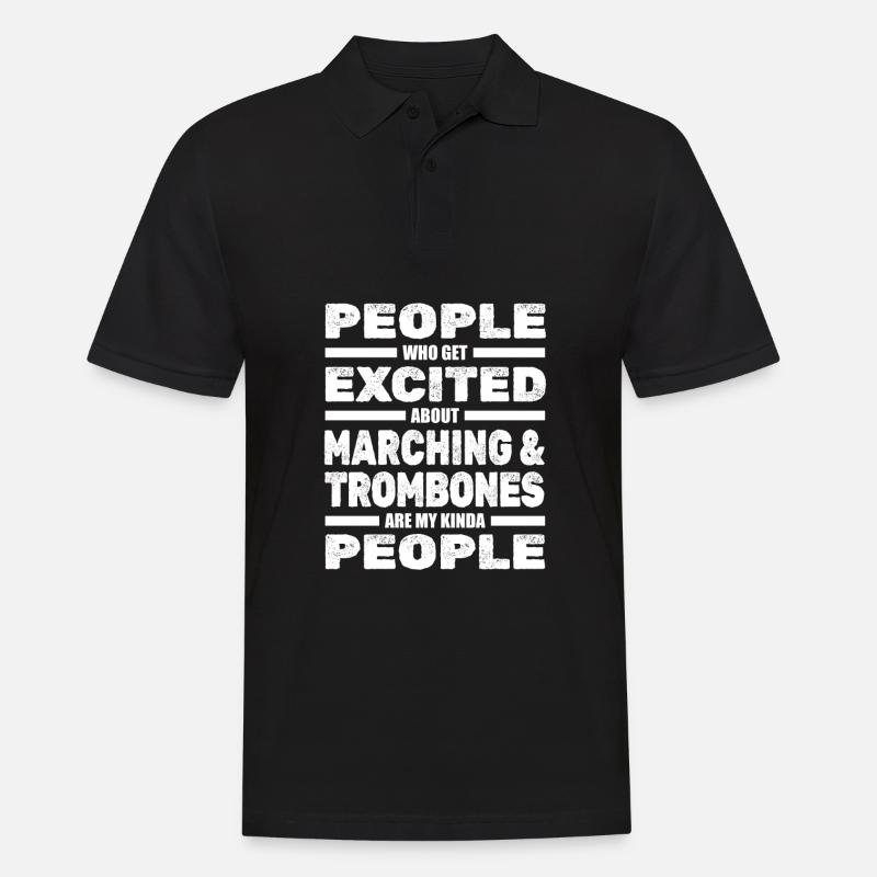 Posaune - Männer Poloshirt - Schwarz