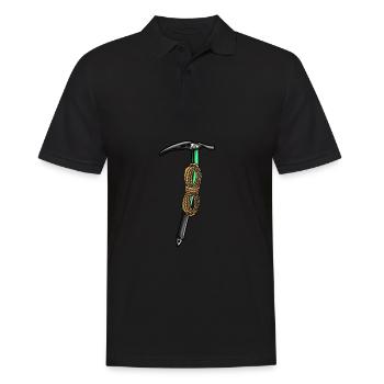 Eisklettern Bergsteigen Klettern Bergsteiger - Männer Poloshirt - Schwarz - Vorne - Kai (181cm)