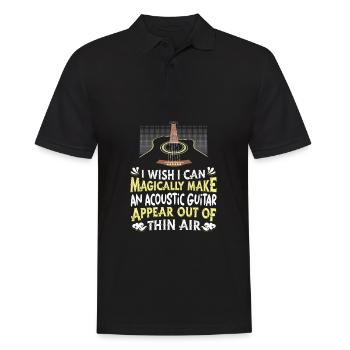 Westerngitarre Gitarrist Akustikgitarre - Männer Poloshirt - Schwarz - Vorne - Kai (181cm)