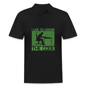 Programmierer Coder Software Entwickler - Männer Poloshirt - Schwarz - Vorne - Kai (181cm)