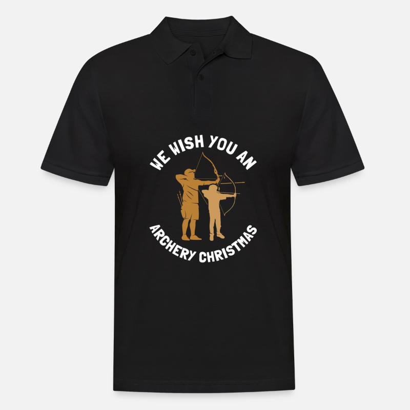 Tir à l’arc Flèche Tir à l’arc Tir à l’arc - Polo Homme - noir