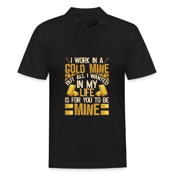 Gold Mining Gold Mine - Men's Polo Shirt - black - Front - Kai (181cm)