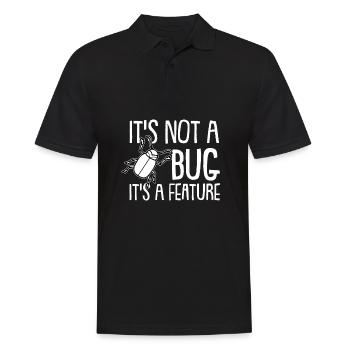 Programmeur Coder Développeur de logiciels - Polo Homme - noir - Devant - Kai (181cm)