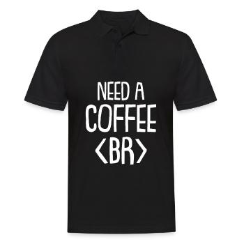 Programmeur Coder Développeur de logiciels - Polo Homme - noir - Devant - Kai (181cm)