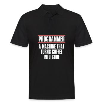 Programmierer Coder Software Entwickler - Männer Poloshirt - Schwarz - Vorne - Kai (181cm)