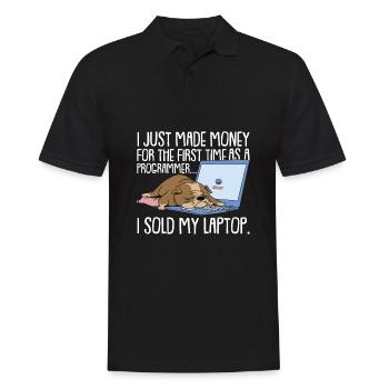 Programmierer Coder Software Entwickler - Männer Poloshirt - Schwarz - Vorne - Kai (181cm)