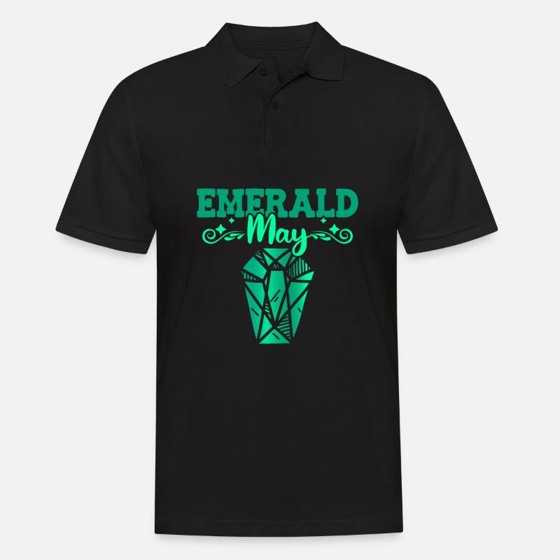 Edelsteine - Männer Poloshirt - Schwarz