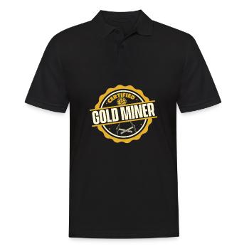 Goldbergbau Goldmine - Männer Poloshirt - Schwarz - Vorne - Kai (181cm)