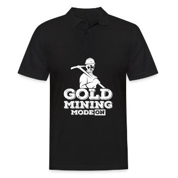 Goldbergbau Goldmine - Männer Poloshirt - Schwarz - Vorne - Kai (181cm)