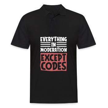 Programmierer Coder Software Entwickler - Männer Poloshirt - Schwarz - Vorne - Kai (181cm)