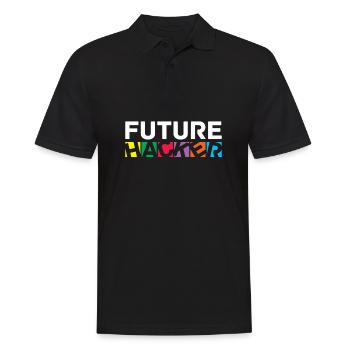 Programmeur Coder Développeur de logiciels - Polo Homme - noir - Devant - Kai (181cm)