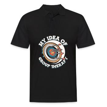 Bogenschütze Bogensport Pfeil Bogen Bogenschießen - Männer Poloshirt - Schwarz - Vorne - Kai (181cm)