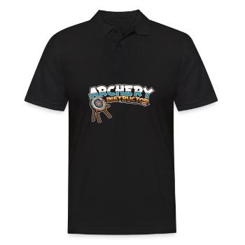 Bogenschütze Bogensport Pfeil Bogen Bogenschießen - Männer Poloshirt - Schwarz - Vorne - Kai (181cm)