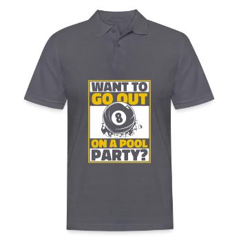 Billard 8-Ball - Männer Poloshirt - Anthrazit - Vorne - Nico (186cm)