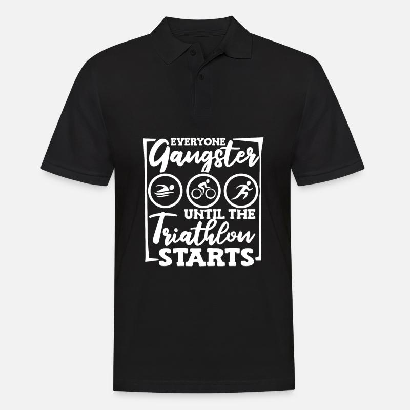 Triathlon - Männer Poloshirt - Schwarz