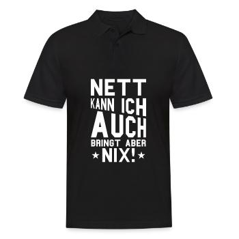 Sarkusmus Spruch Schwarzer Humor Lustiges Ironie - Männer Poloshirt - Schwarz - Vorne - Kai (181cm)