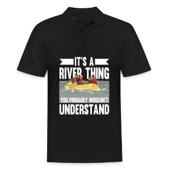 Rafting Canoë Kayak d’eau vive - Polo Homme - noir - Devant - Kai (181cm)