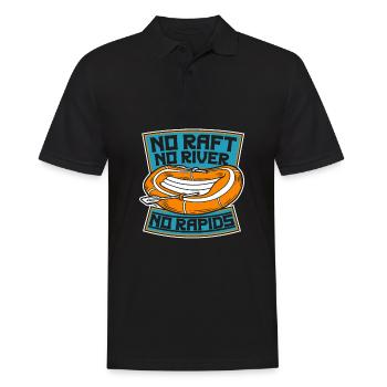 Rafting Wildwasser Kanu Kajak - Männer Poloshirt - Schwarz - Vorne - Kai (181cm)