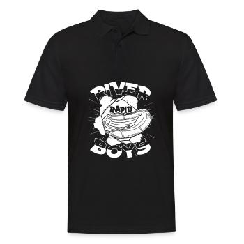 Rafting Wildwasser Kanu Kajak - Männer Poloshirt - Schwarz - Vorne - Kai (181cm)