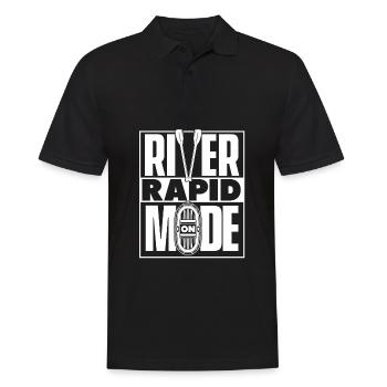 Rafting Wildwasser Kanu Kajak - Männer Poloshirt - Schwarz - Vorne - Kai (181cm)