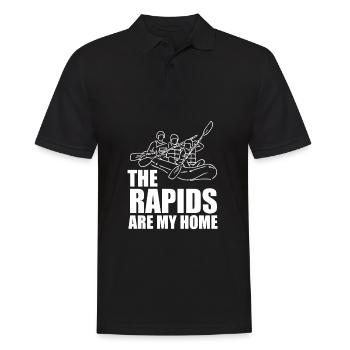 Rafting Wildwasser Kanu Kajak - Männer Poloshirt - Schwarz - Vorne - Kai (181cm)