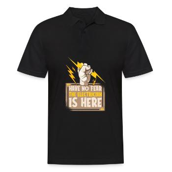 Électricien Ingénieur électricien Technicien en électronique - Polo Homme - noir - Devant - Kai (181cm)