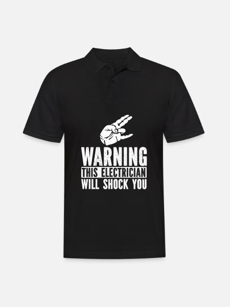 Electrician Electrical Engineer Electronics Technician - Men's Polo Shirt - black