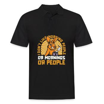 Kangaroo - Men's Polo Shirt - black - Front - Kai (181cm)