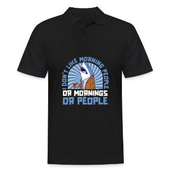 Shark - Men's Polo Shirt - black - Front - Kai (181cm)