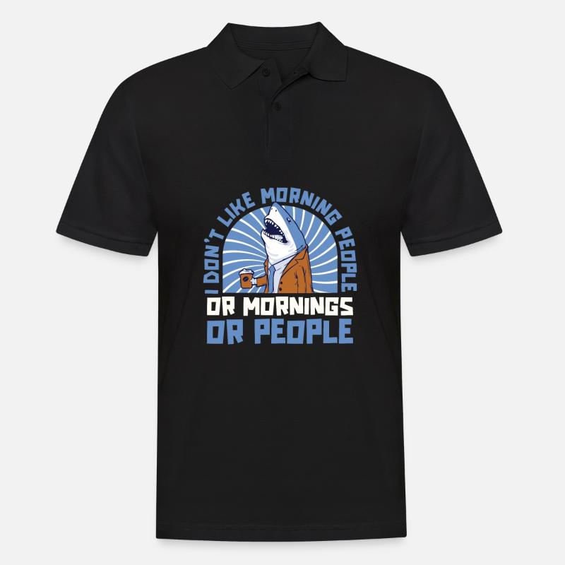Hai - Männer Poloshirt - Schwarz