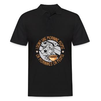 Schnauzer Chien Géant Schnauzer - Polo Homme - noir - Devant - Kai (181cm)