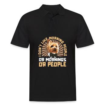 Yorkshire Terrier Dog - Men's Polo Shirt - black - Front - Kai (181cm)
