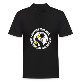 Électricien Ingénieur électricien Technicien en électronique - Polo Homme - noir - Devant - Kai (181cm)