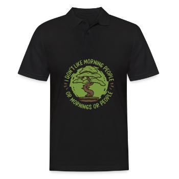 Bonsai Baum - Männer Poloshirt - Schwarz - Vorne - Kai (181cm)
