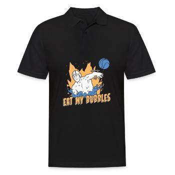 Wasserball - Männer Poloshirt - Schwarz - Vorne - Kai (181cm)