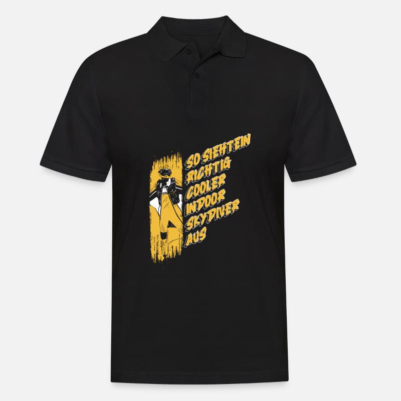 Indoor-Skydiving - Männer Poloshirt - Schwarz