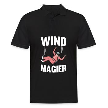 Indoor Skydiving - Men's Polo Shirt - black - Front - Kai (181cm)