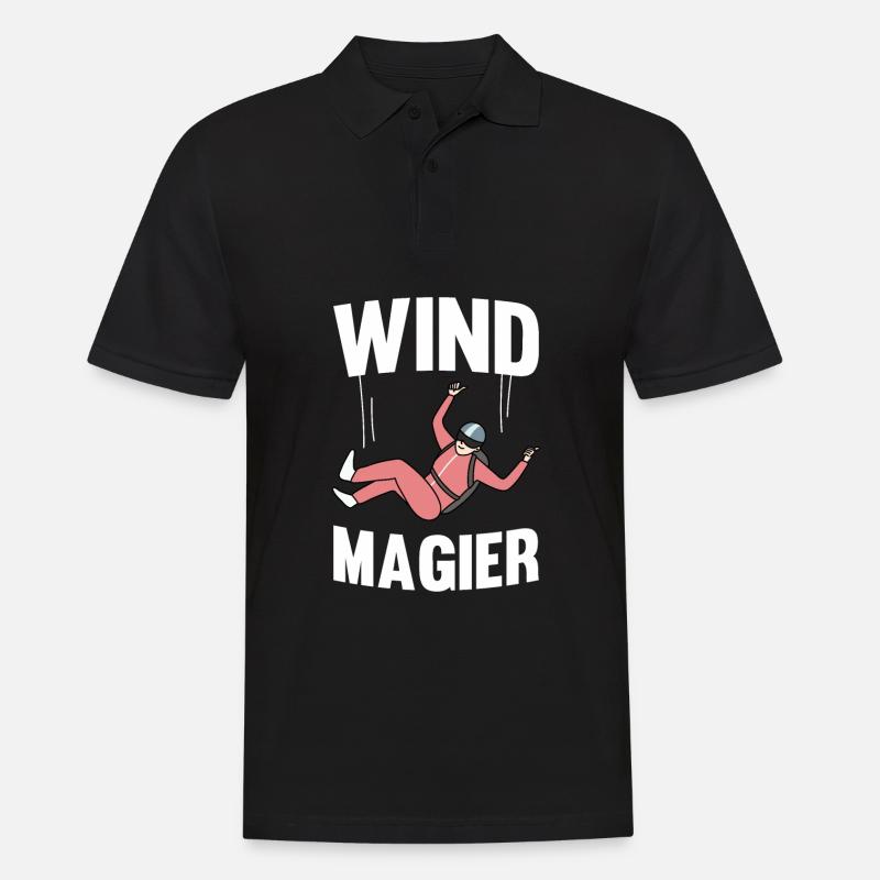 Indoor-Skydiving - Männer Poloshirt - Schwarz