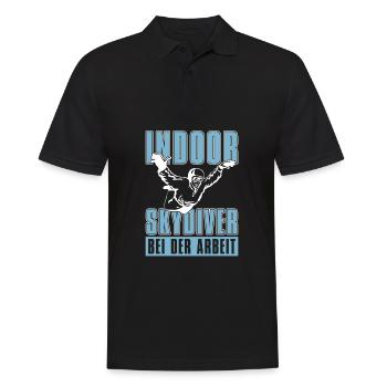 Indoor-Skydiving - Männer Poloshirt - Schwarz - Vorne - Kai (181cm)
