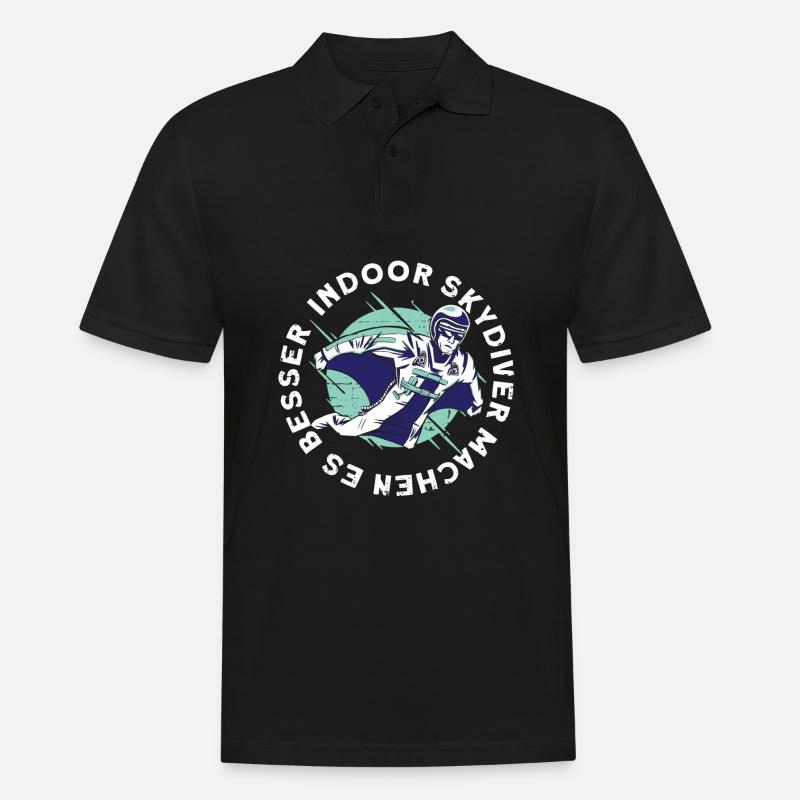 Indoor-Skydiving - Männer Poloshirt - Schwarz