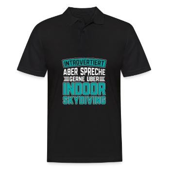 Indoor-Skydiving - Männer Poloshirt - Schwarz - Vorne - Kai (181cm)