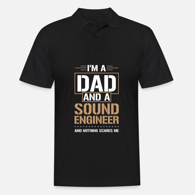 Tontechniker Sound Audio Engineer - Männer Poloshirt - Schwarz