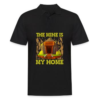 Goldbergbau Goldmine - Männer Poloshirt - Schwarz - Vorne - Kai (181cm)