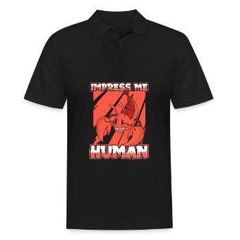 Lobster Sea Crab Lobster Seafood - Men's Polo Shirt - black - Front - Kai (181cm)