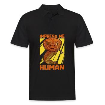Schlange - Männer Poloshirt - Schwarz - Vorne - Kai (181cm)