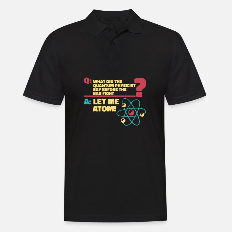 Physik Physiker - Männer Poloshirt - Schwarz
