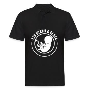 Hebamme Geburtshelfer - Männer Poloshirt - Schwarz - Vorne - Kai (181cm)