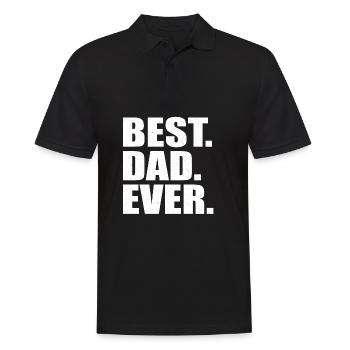 Papa Vater Vatertag - Männer Poloshirt - Schwarz - Vorne - Kai (181cm)