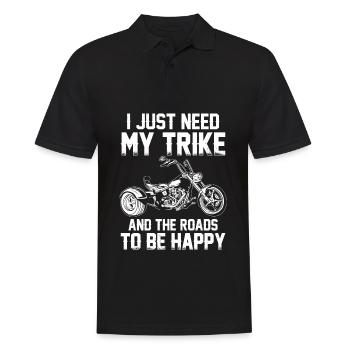 Trike Rider Trike Trikes Triker Moto Cadeaux - Polo Homme - noir - Devant - Kai (181cm)